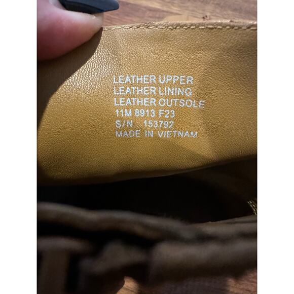 Tory Burch Women's Brooke Stamped Heel Leather Bootie Tan Size 11M NWOB - Picture 10 of 11